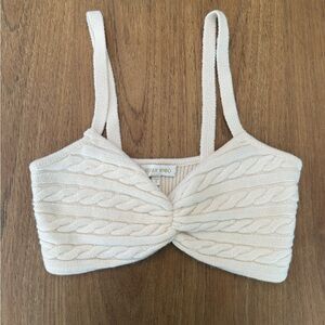 Ronny Kobo Collection Cream Knit Bralette